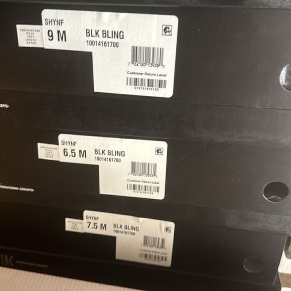 INC Womens Black Embellished Fringed Shyn Pointed Toe Stiletto Boots - Picture 5 of 5